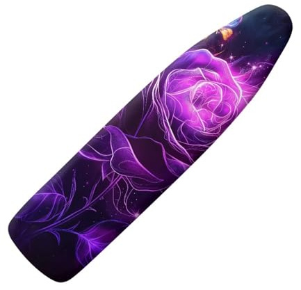 Bügelbrettbezug Abstrakte Lila Rose Bügelbrettbezug 120x40 Elastisch Bezug Bügelbrett für Schnelles Bügeln Bügeltischbezug Hitzeresistent Bügelbrettbezüge Ironing Board Cover Bügelbezug