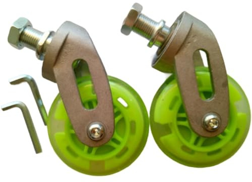 BildeeMait 2er-Pack 80 mm PU-Lenkrollen mit Halterung aus Aluminiumlegierung für Waveboard-Skateboards, hochelastisch, leise Fahrt auf allen Oberflächen