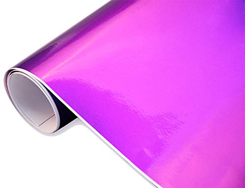 Neoxxim 26.64€/m2 Premium - Auto Folie - Hochglanz METALLIC Lila 30 x 150 cm Folie - blasenfrei mit Luftkanälen ca. 0,16mm dick selbstklebend flexibel