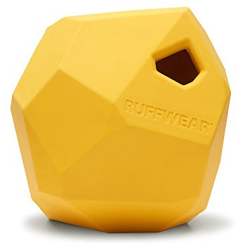 RUFFWEAR Kaufestes Hundespielzeug aus Gummi, Futter und Leckerli Aufbewahrung, One Size, Gelb (Dandelion Yellow), Gnawt-a-Rock