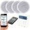 Wall Mounted Micro Bluetooth Amplifier & 4 Ceiling Speaker Kit Stereo HiFi Music