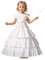 Reifrock Mädchen Petticoat Kinder 100% Baumwolle A Linie Lang Unterrock Ivory 2 3 4 Ringe Für Blumenmädchen Kleid Brautkleid, Style 2-hell Elfenbein, 81CM-Fits(10-12)Years