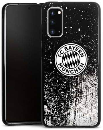 Silikon Hülle kompatibel mit Samsung Galaxy S20 Case schwarz Handyhülle FC Bayern München Offizielles Lizenzprodukt FCB