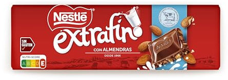NESTLE EXTRAFINO Tableta de Chocolate con Leche y almendras 250 g