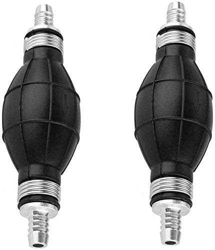 Namvo 2 unidades de 8 mm de goma y aluminio para tubos de combustible, bomba de mano para coche/barco/moto