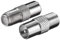 CableStop ® 2 PCS Metal F-Connectors Adaptor Satellite F Type Screw Connector Socket to RF Coax Aerial Male Adapter Converter
