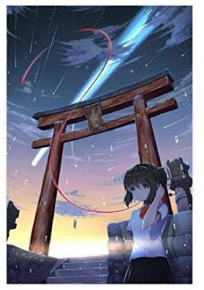 Anime-Poster Your Name 49, Leinwand-Poster, Schlafzimmer, Dekoration, Sport, Landschaft, Büro, Raumdekoration, Geschenk, 30 x 45 cm, ohne Rahmen
