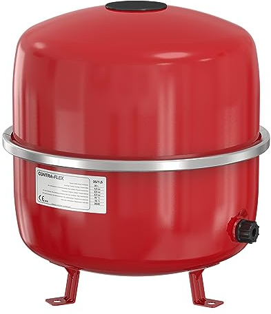 Flamco Contraflex Ausdehnungsgefäß - 50 Litres / 1.5 [6bar] - Rot - Für geschlossene Kreislauf- und Heizungs-Klimaanlagen und Kältesysteme - 26493