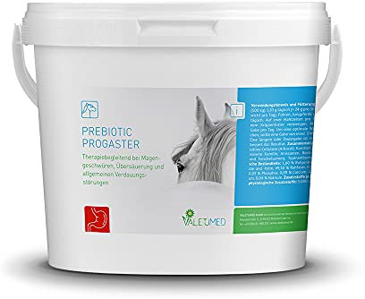 Valetumed PREBIOTIC PROGASTER, 2.000 g, Ergänzungsfutter für Pferde, bei Magengeschwüren und Übersäuerung, mildert die Folgen von Stressreaktionen im Magen, von Pferdekliniken und Tierärzten empfohlen