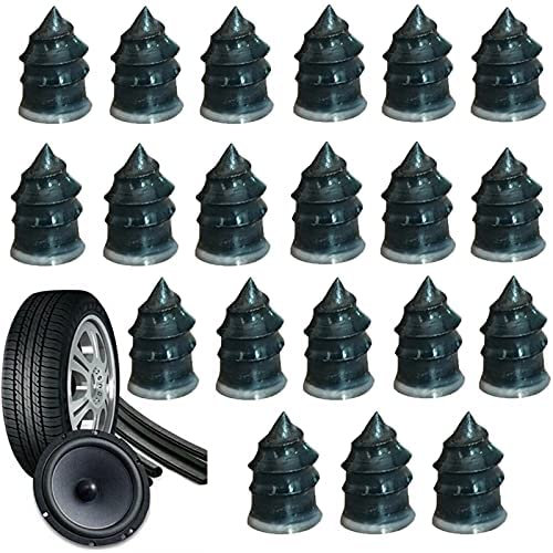 whiteswan Lot de 20 Clous en Caoutchouc pour réparation de Pneu de Voiture et Moto Taille L
