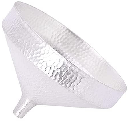 Flacon de hanche portable petit entonnoir, mini manuelle en argent sterling, utilisé pour transférer des liquides, des boissons, de la bière, des huiles essentielles, diverses spécifications,10.4cm