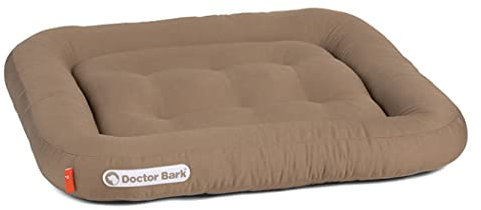 Doctor Bark Hundekissen - orthopädisches Hundebett, 95°C waschbar, hygienisch, robust & bequem (S - 60x55 cm, Goldbraun)
