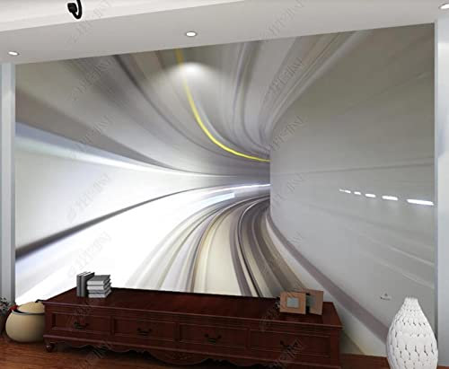 Fototapete Abstrakte Korridor-U-Bahn Foto Tapete 3D Effekt Vliestapete Wanddeko Wandbilder Tapeten