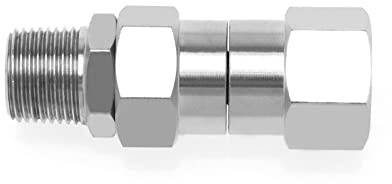 The Lord of the Tools 3/8 pollici NPT-M Filettatura Pulitore Ad Alta Pressione Girevole Pulitore Raccordo Girevole in Acciaio Inox Pulitore Raccordo Girevole per Eliminare le Pieghe del Tubo