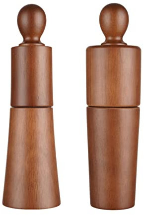 Salz und Pfeffermühle Aus Holz mit Sockel Manuelle Gewürzmühle Shaker 20,5 cm Handgewürzmühle Küche Kochen Grillwerkzeuge