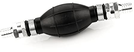 LST Kraftstoff Handpumpe Umfüllpumpe mit 12mm Schlauchanschluss, Förderpumpe für Benzin, Diesel, Öl, Wasser, Sechskantgewinde 22 mm, Einwegpumpe, Siphonpumpe für Außenbordmotor