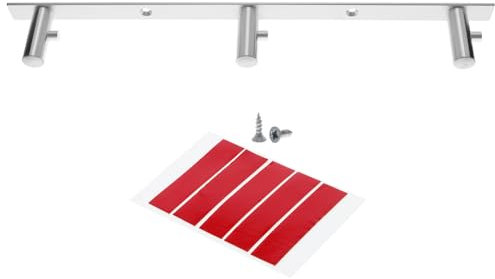 foto-kontor 3er Halterung kompatibel mit KitchenAid Leiste Aluminium Halter Halterleiste für Flachrührer Knethaken Schneebesen Rührhaken Rührelement platzsparend Küche
