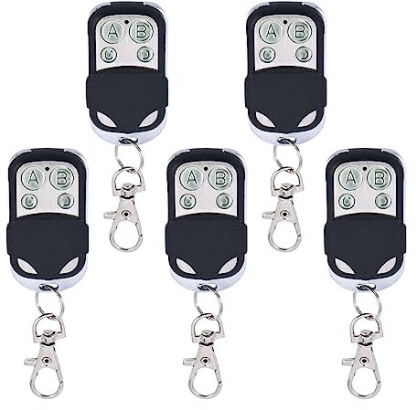 Lot de 5 télécommandes - 433 MHz - Ouvre-porte électrique à clonage pour portail coulissant automatique - Ouvre-porte de garage