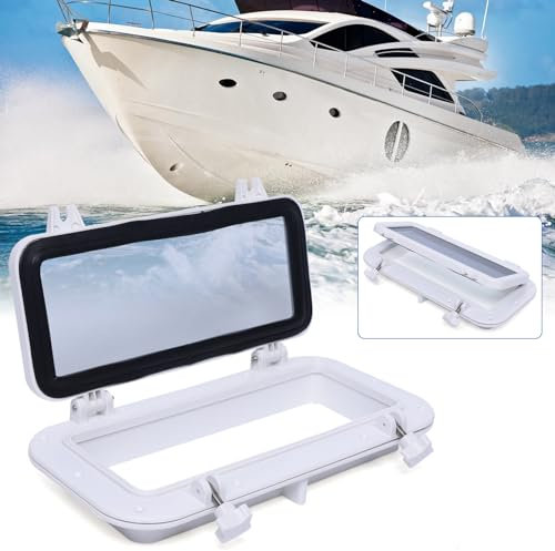 YNAADYH Ojo de buey ventana ojo de buey para puertas barco yate ojo de buey abridor ventana puerto agujero ventana escotilla vidrio templado accesorios de cubierta para barcos