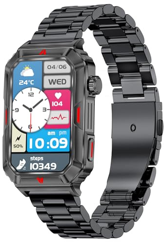 Smart Watch da uomo Smart Watch Ossigeno nel sangue Monitor della pressione sanguigna HR Monitoraggio del sonno Creazione/risposta alle chiamate Activity Tracker SNS Messaggi Promemoria Pedometro
