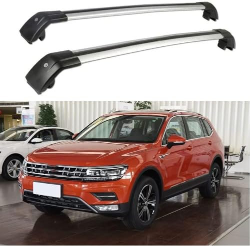 RAKTDA Dachträger Querträger, für VW Tiguan Allspace 2017-2022 Auto Dachträger Dachreling RelingträGer Aluminium Dachgepäckträger Für Autos