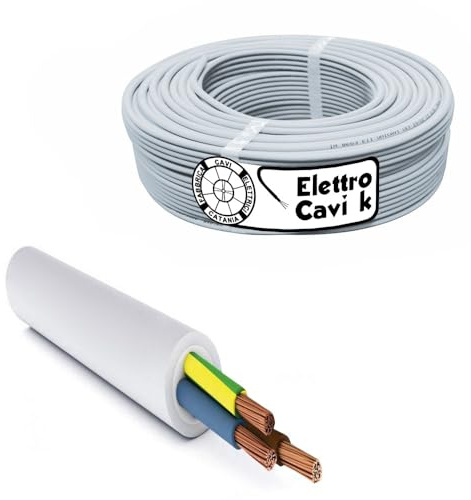 ELETTROCAVI K - CAVO ELETTRICO FG16OR16 3G1,5 mm² IN DOPPIA GUAINA PER USO ESTERNO E INTERNO TRIPOLARE 3 POLI CPR 0,6/1 kV IEMMEQU PROFESSIONALE MADE IN ITALY 50 METRI
