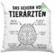 Tierarzt Gehirn Kissen mit Füllung 40x40 Geschenkidee Tiermedizin Tierärztin Geschenk (Grün)