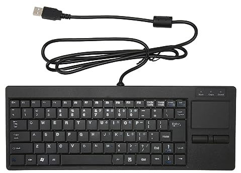 Clavier filaire Clavier industriel Pavé tactile Connexion filaire X Pied ciseaux Plug and Play Clavier IPC Clavier Touchpad Combo pour le contrôle industriel (PS2 Interface Without HUB Function)