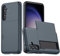 Beajew Compatible with iPhone 6/iPhone 6s Case Wallet Case Armor Shockproof Case Heavy Duty Protective Case Hard PC Back Soft TPU Bumper Card Holder Wallet Case Cover (Navy Blue)