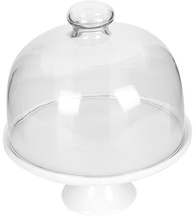 PHENOFICE 1set Piatto Dessert Con Coperchio Elegante Alzata Per Torte e Dolci Alta Qualità Per Feste e Cerimonie Pratica e Resistente Design Minimalista e Raffinato