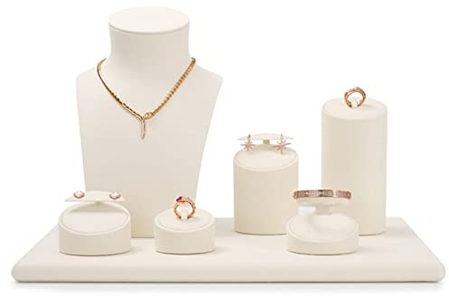 Porta Gioielli da Tavoloc Set di 7 supporti for espositori for gioielli, espositori for bracciali, espositori for anelli, cavalletti for orecchini for organizzatore di gioielli, vendita, spettacoli Gi