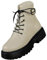 Generico Stivali Biker Donna Invernali Anfibi Donna Lucido Stivaletti in PU con piattaforma donna beige bianco inverno arrivo design Stivali Donna Estivi Neri Stivali Donna Invernali (White, 41)