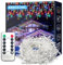ARKOCHIC Lichterkette Eisregen Außen, 10M 400er LED Lichtervorhang LED mit Fernbedienung, IP65 wasserdicht 8 Modi für Innen Außen Weihnachten, Schlafzimmer, Party, Hochzeit, Balkon, Garten Deko（Bunt）