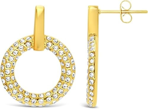 ARS-ARGENTI Boho Ohrringe Damen Mädchen Sterling Silber 925 Gold 18K - hypoallergen (Für Festivals, den Alltag und die Party danach! BELLA Edelstahl 18K vergoldet 25x18mm)