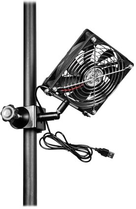 FSLiving Ventilador de clip Grow, ventilador oscilante, con pinza para tienda de cultivo con función oscilante, 7 aspas