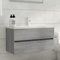 Xichuzi Mueble de Lavabo, Mueble Bajo Lavabo, Lavabo con Mueble, Armario Bajo Lavabo, Madera contrachapada Gris Sonoma 90x38,5x45cm