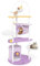 GOPLUS Arbre à Chat Cadre en Tube Fer 158CM, Perchoir en Forme de Lune, Jouets Suspendus en Forme d'Étoile, Arbre a Chat Maine Coon pour Chat Détente et Sommeil
