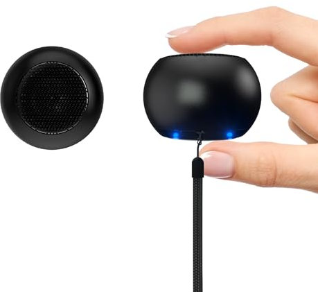 AUKSKY 2er-Pack tragbarer Mini-Lautsprecher, Kleiner Bluetooth-Lautsprecher, kabelloser Mikrolautsprecher für Telefon/PC/Tablet, wiederaufladbarer Akku, süßer Mini-Lautsprecher mit Tragegurt