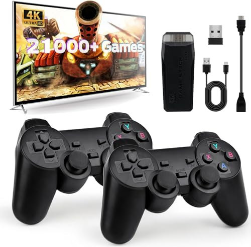 Retro Video Game Console, Upgraded Game Stick with 21000+ Classic Retro Games, 128G Card, Plug and Play Video Came Stick, TV HDMI Output (Second Edition)