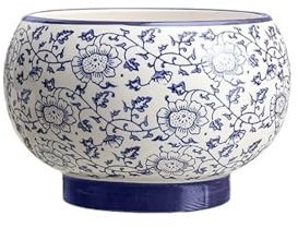 YQINQIN83B Macetero Maceta de cerámica de Porcelana Azul y Blanca de Estilo Chino, for el hogar, de Lujo, for Sala de Estar, con orquídeas. Macetas(Grande)