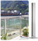 Outdoor & Indoor Handlauf für Treppen, 304 Edelstahl Geländersystem, Glasgeländer für Deck, Balkon & Terrasse – 100 cm silberfarbener Mittelpfosten (100 cm)