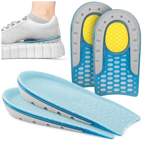 Sulpo Talonnette Gel Pour Soulager Épine Calcanéenne, Semelle Talon Invisible Talonnette Homme Et Femme Pour Chaussures De Ville Et Baskets- 1 cm, 2 paires