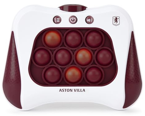 Aston Villa FC Officially Licensed Pop It Electric: Pop Up Lights Puzzle Game. Perfect for any fan of the Villans. Ideal Kids Toy Gift - Bubble Sensory, Electronic Smart Antistress Fidget Toy.