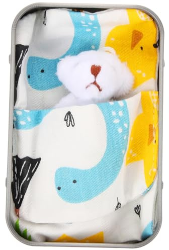 WEKAMOS Mini-stoffbär in Blechdose Kleiner Cartoon-bär Plüschiges Ornament Für Heimdekoration Und Geschenke Leicht Und Tragbar