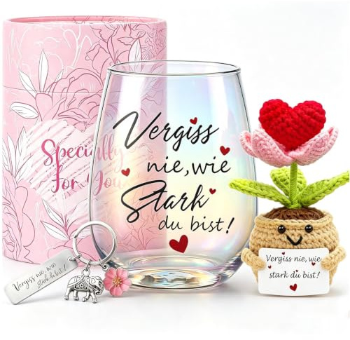 Geschenke für Frauen Freundin Weingläser Beste Freundin Freundinnen Mutmacher Gute Besserung Geschenke Weihnachtsgeschenke Geburtstagsgeschenk für Frauen,Mama,Freund,Schwester,Kollegin Gin Gläser