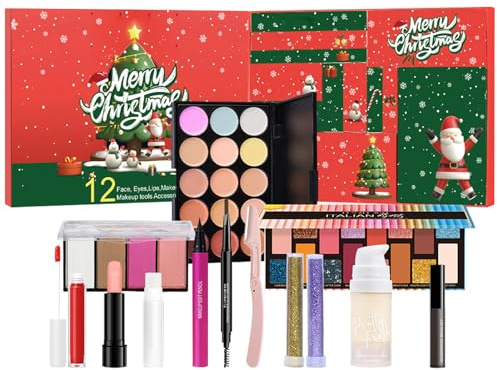2025 Make-up Adventskalender Für Weihnachten - 12 Tage Make-up Produkt,Beauty Countdown Kalender,Für Frauen Damen Frauen Frauen Freundinnen Universität Studenten Feiertagsparty Wintersaison Besondere