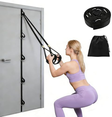 Heavy Duty Multi Loop Door Anchor Strap for Resistance Bands With Storage Bag,Portable Door Band Resistance Workout Equipment,Multi Point Anchor Gym Attachment for Physical Therapy Home Fitness