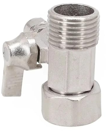 1 Stück RO-Zulaufwasseradapter 1/2 auf 1/4 mit Absperrkugelventil, Wasserhahn, Umkehrosmose-T-Stück, Kalt- und Warmwasserrohr