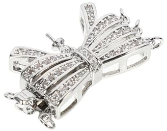 Chiusura Gioielli Pendente per Collane, Argento, Lega Zincata | Uso Handmade e Diy, Facile da Operare, Connessione e Fissaggio, Design Elegante e Unico