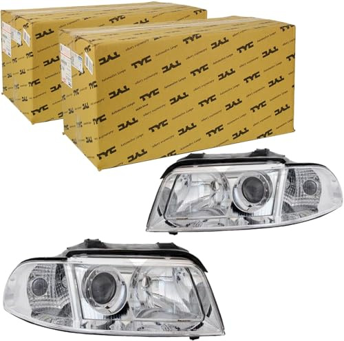 2x TYC H7/H7 Scheinwerfer links+rechts | 20-0005-05-2 + 20-0006-05-2 Kompatibel mit A4 B5 (8D2),A4 B5 Avant (8D5)